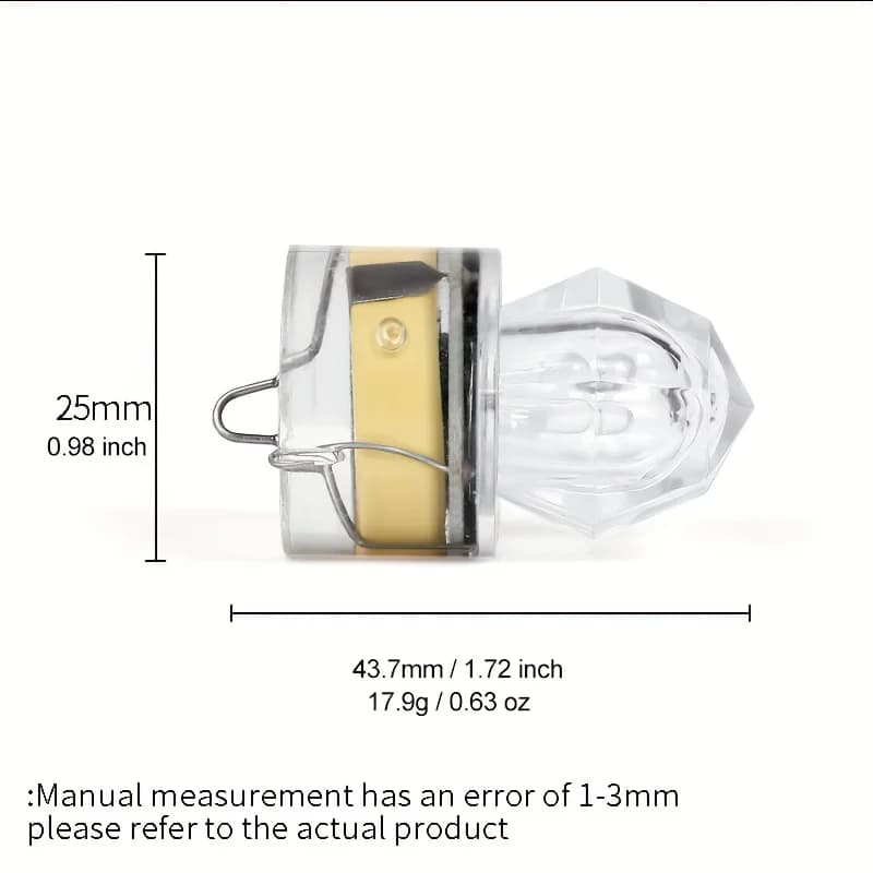 Lot de 10 lampes LED de pêche sous-marine lumineuses - Leurres lumineux colorés pour pêche en mer profonde