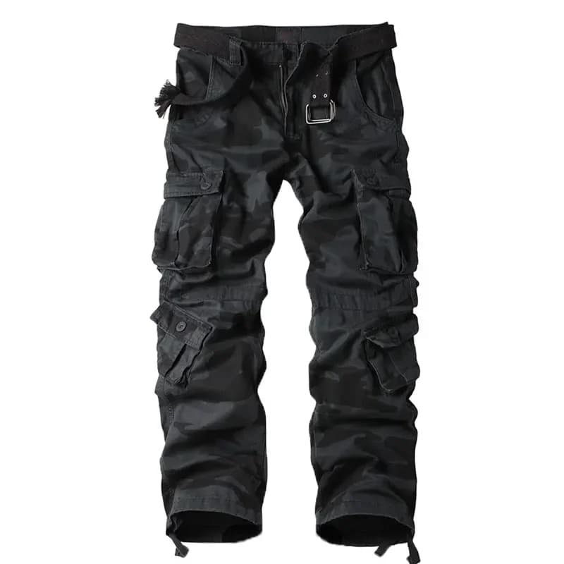 Pantalon cargo camouflage pur coton droit loose travail résistant pêche chasse randonnée