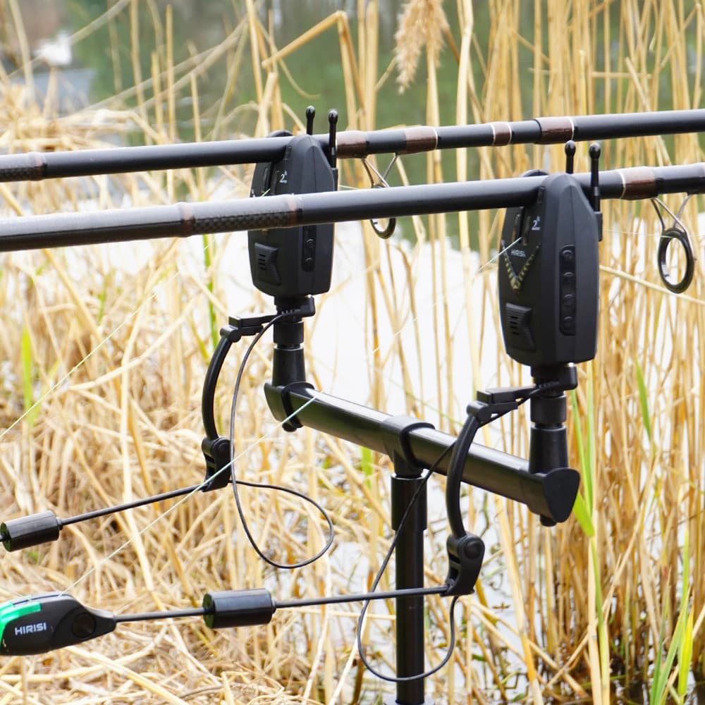 Set alarme pêche carpe sans fil HIRISI S3 avec télécommande - 2 voies indicateur de touches
