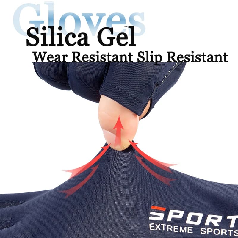 Ice Silk High-elastic Sunscreen Breathable Half-finger Gloves For Men&Women 1Pai