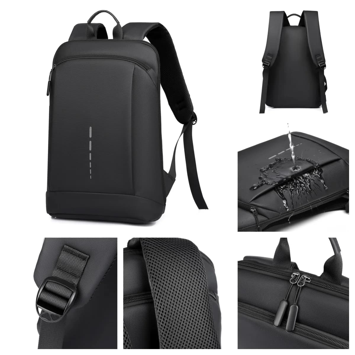 Sac à dos homme étanche ultra-léger 15,6 pouces pour ordinateur portable - Sac à dos stylé et fonctionnel