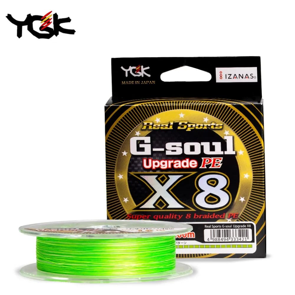 YGK G-SOUL X8 PE tressée 8 brins 200M - multifilament japonais ultra-sensible et durable