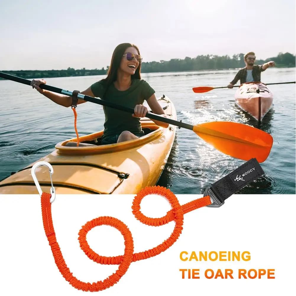 Laisse élastique réglable pour pagaie de kayak - Sécurité anti-perte pour canne à pêche et accessoires