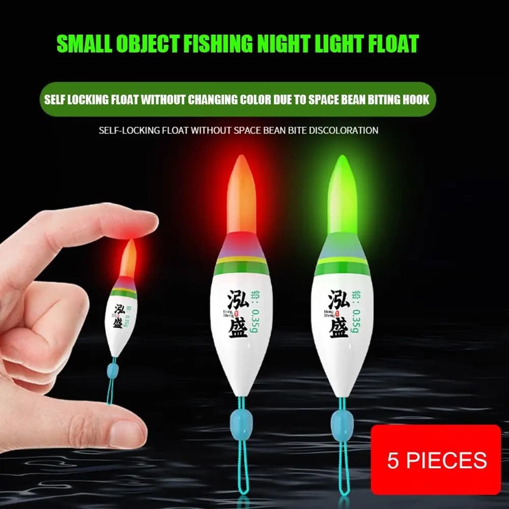 Flotteur électronique LED vert pour pêche rocheuse - tube coulissant avec batterie 311 et queue courte