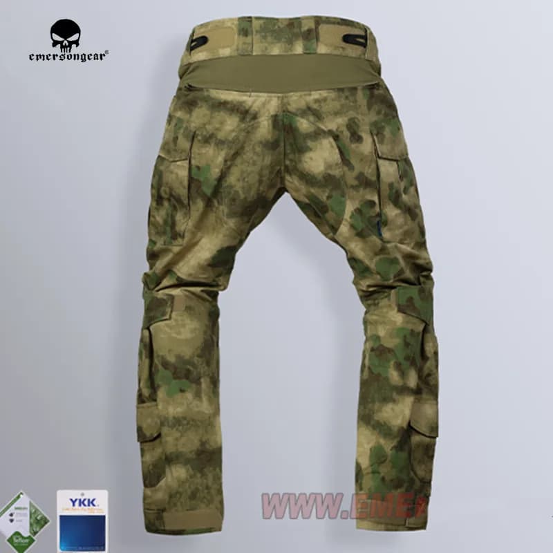 Pantalon combat EMERSON G3 avec protections pêche airsoft tactique camouflage AT-ACS FG