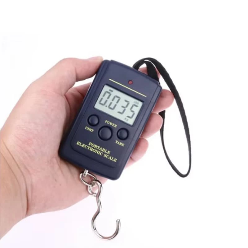 Balance électronique 40kg sans rétroéclairage - Pêche, bagages, cuisine avec sacs à bulles inclus