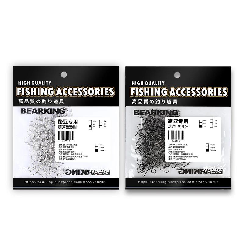 BEARKING 20-100pcs émerillons barrel avec snaps de sécurité - accessoires de pêche fiables pour boîte à pêche