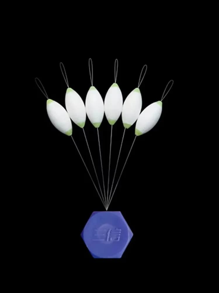 Lot de 5 paquets de flotteurs 7 étoiles blancs 8 tailles pour pêche au coup et accessoires