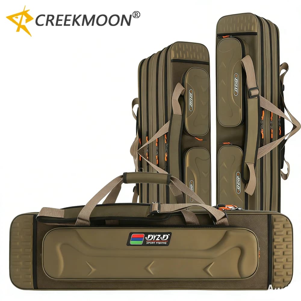 Sac canne pêche rigide multifonction 2/3/4 couches 80-130cm : étui rangement équipement Oxford