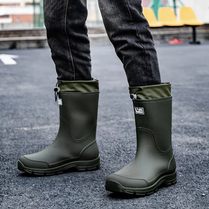 Bottes de pêche unisexes à semelle épaisse imperméables antidérapantes pour couple pêcheurs loisirs aquatiques