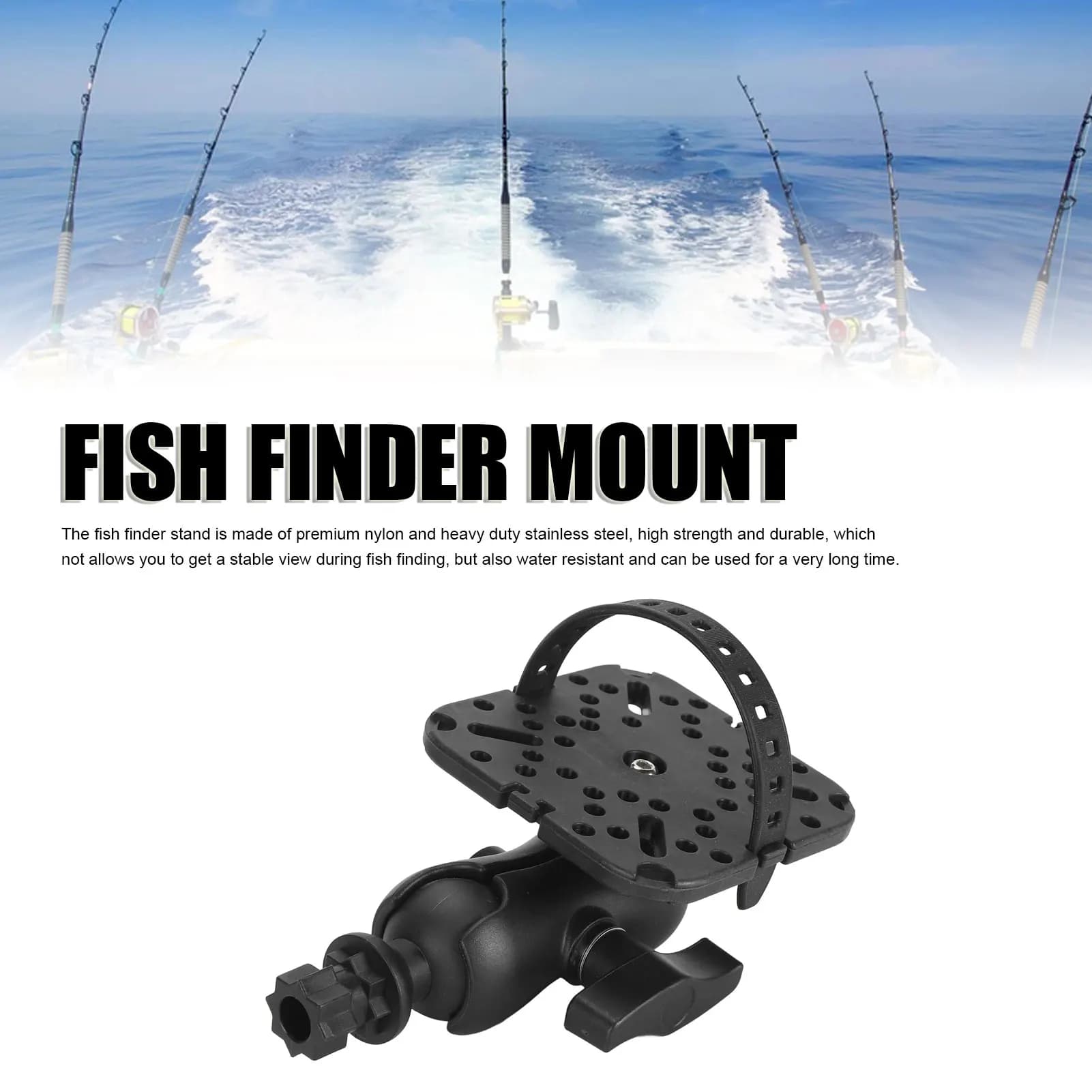 Support universel pour fishfinder - Support en nylon et acier inoxydable pour 721xs et Plus 5cv