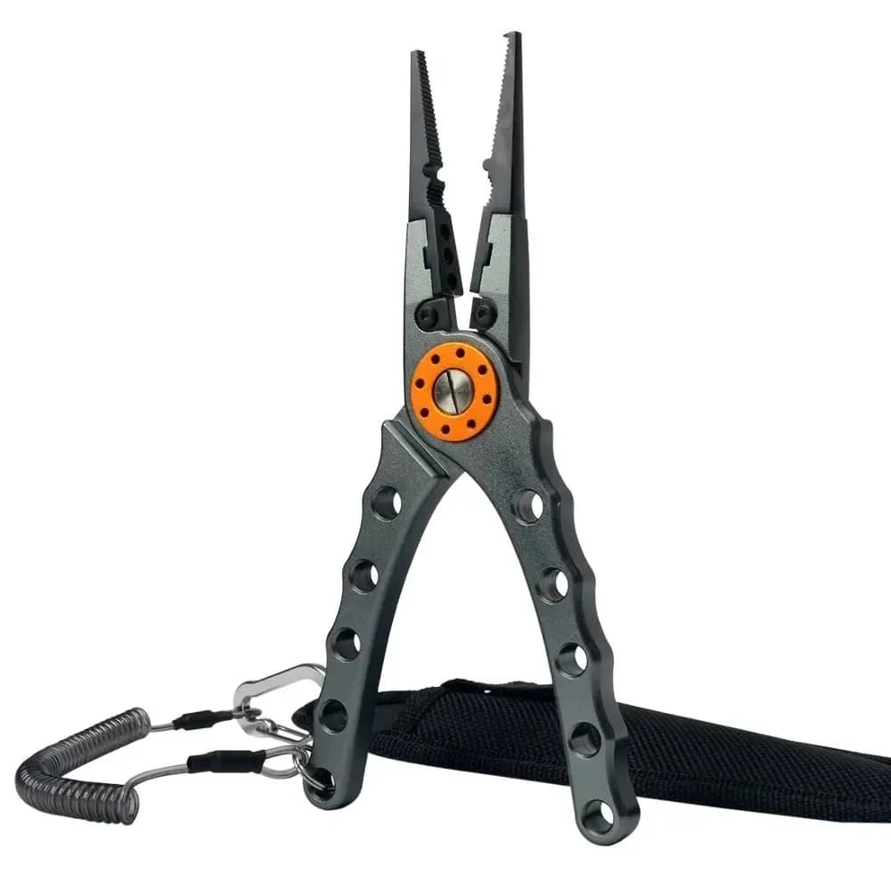 Pince multifonction pêche coupe-ligne dégorgeoir et coupe nœuds en alliage d'aluminium 150g 20cm