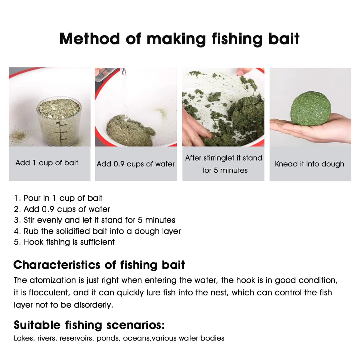 Appât Fishing King 'Ce soir poisson' 300g - savoureux, sucré, aromatique toutes saisons