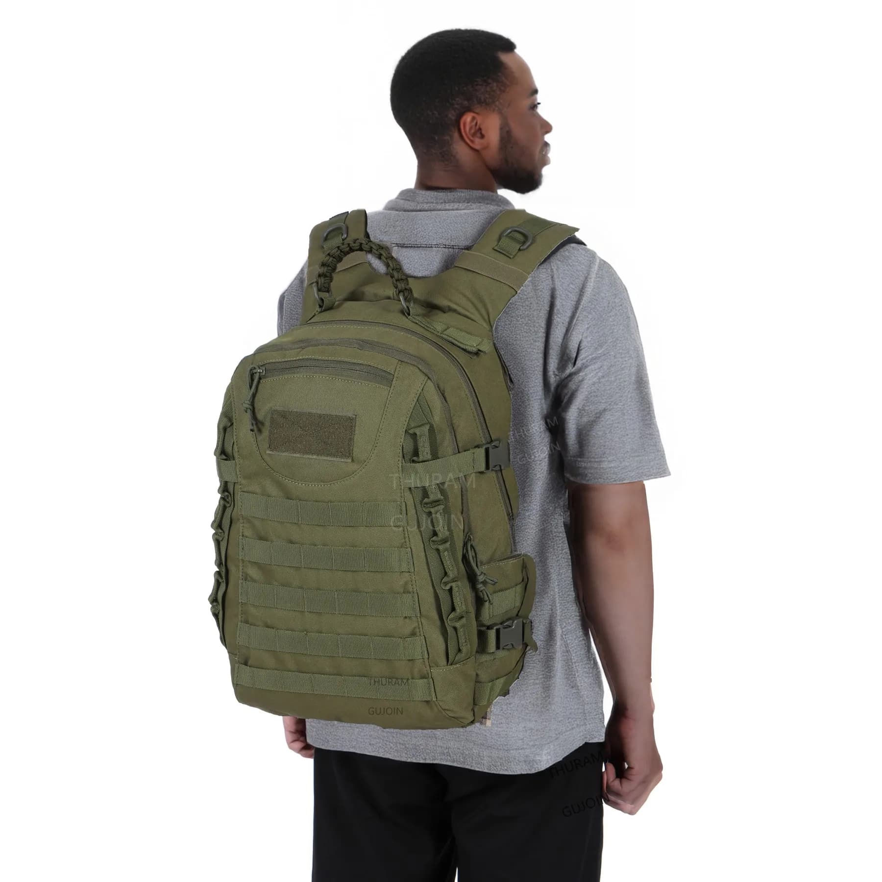 Sac à dos tactique 38L étanche avec système MOLLE - Grand sac militaire pour randonnée camping survie