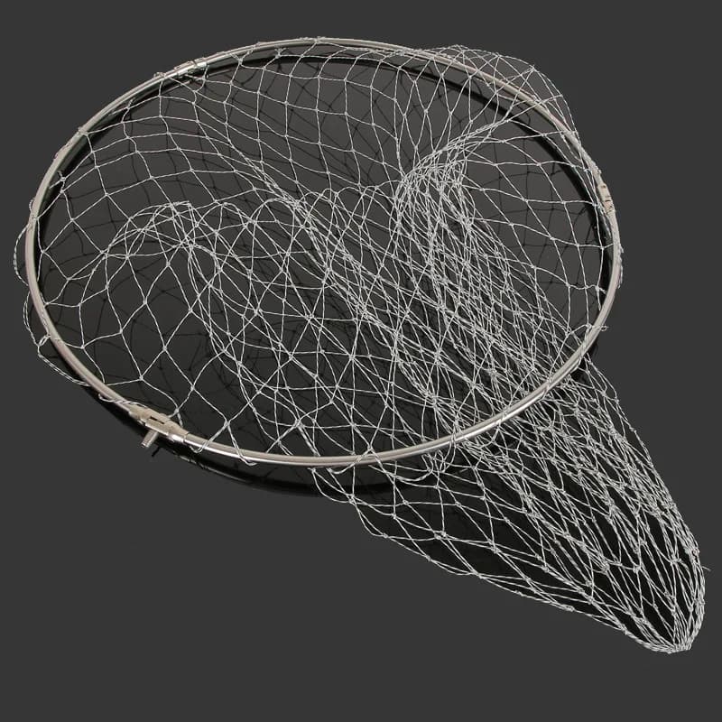 Filet de pêche pliable avec manche télescopique pour atterrissage des poissons en eau profonde