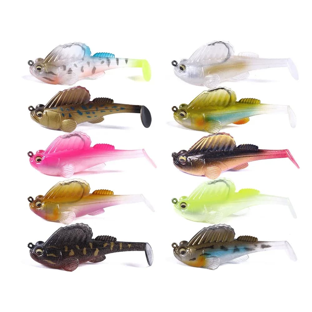 Leurre souple plombé Silicone Dark Sleeper 7g 14g 20g pour la pêche de la perche et
