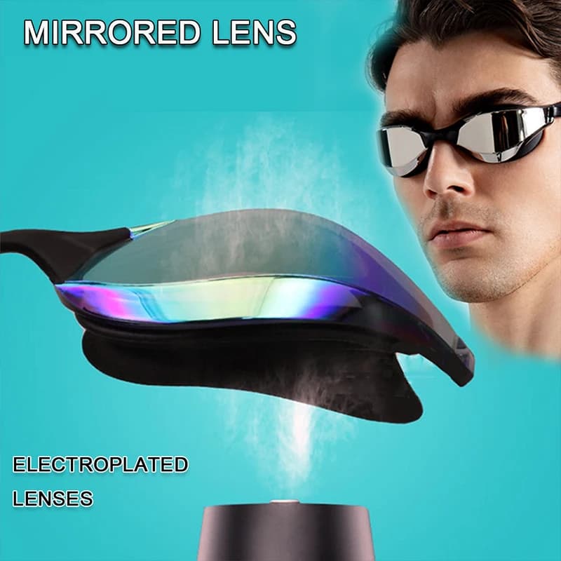 Lunettes de natation professionnelles anti-buée étanches protection UV course adulte