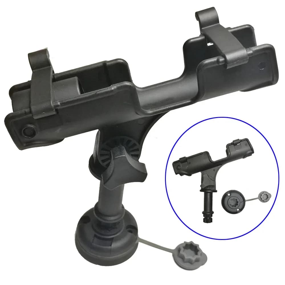 Support canne pêche rotatif 360° nylon kayak bateau à rames pêche sportive