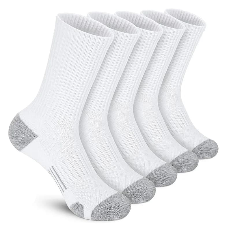 Chaussettes sport performance running mi-mollet - Respirantes amorties pour pêche endurance