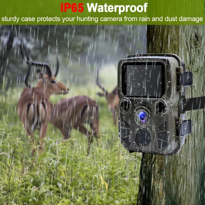 Mini caméra jeu 12MP 1080P étanche portée 20m - Phototrappage compact avec LED IR longue portée