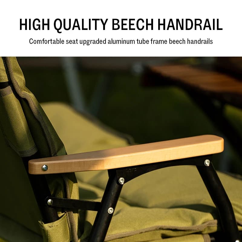 Chaise double pliante aluminium GERC pêche pique-nique camping portable dossier Kermit