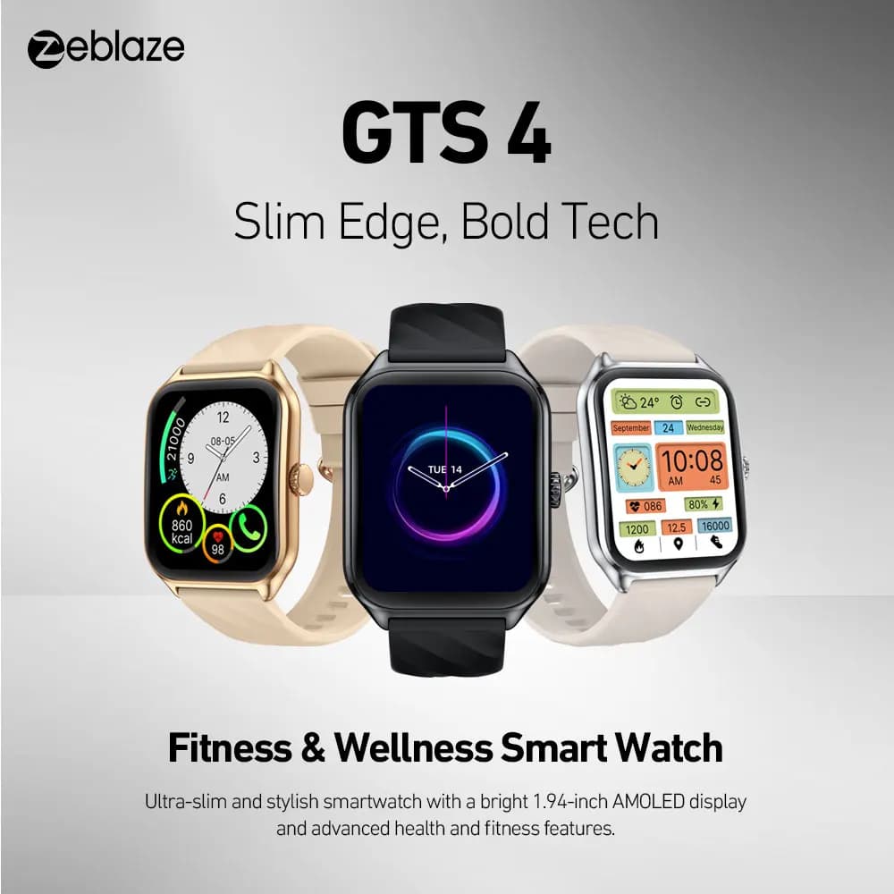 Smartwatch Zeblaze GTS 4 pour pêche : écran AMOLED 1.94", 100 modes sport, monitoring santé, étanche