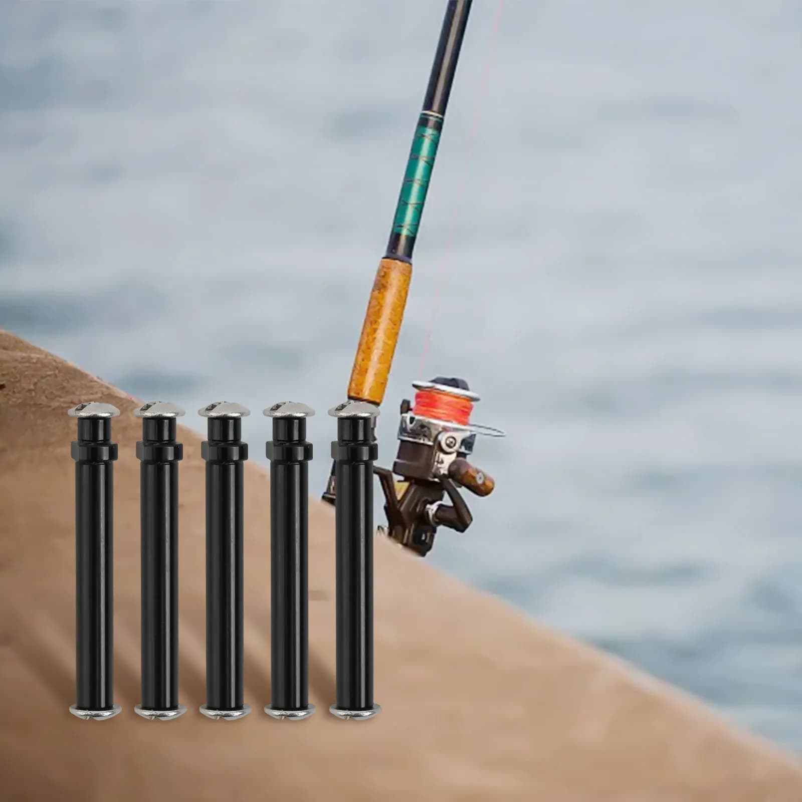 Axe et manivelle en alliage d'aluminium pour mouchettes Daiwa - pièce détachée de moulinet casting 4mm