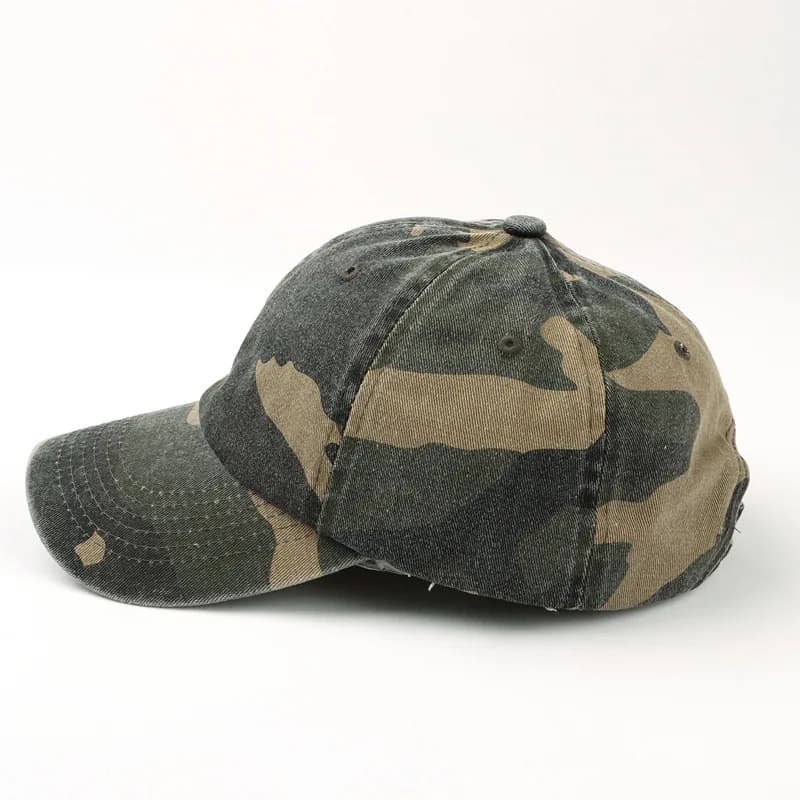 Casquette baseball camouflage jungle coton broderie logo personnalisée unisexe outdoor