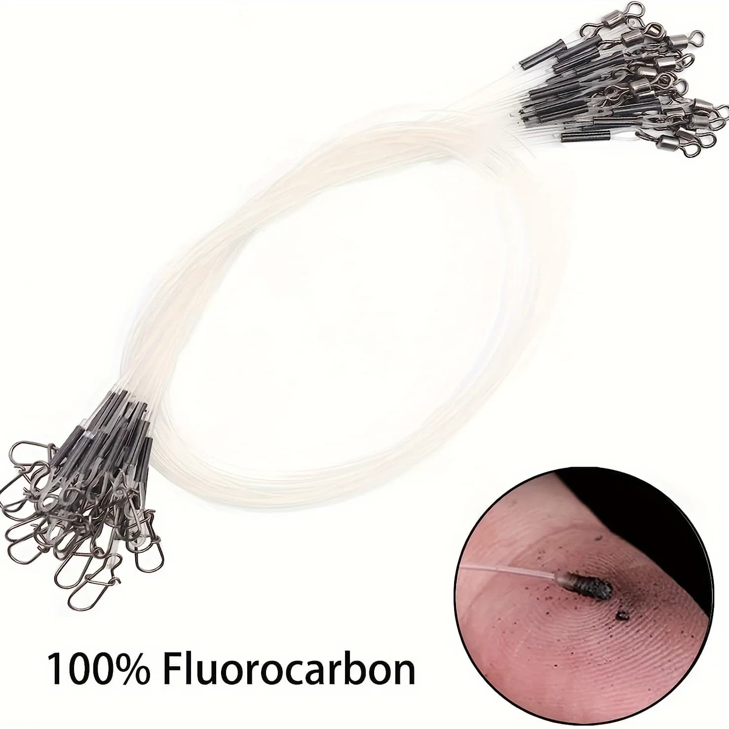 Ligne fluorocarbone 100% test pression 7-18KG - verrouillage rapide pour pêche précise et fiable