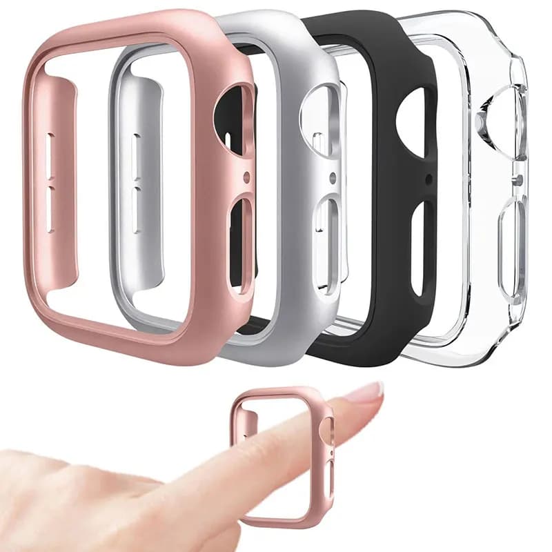 Coque de protection PC pour Apple Watch 45mm 41mm 44mm - Accessoire bumper étanche série 7 SE 6 5
