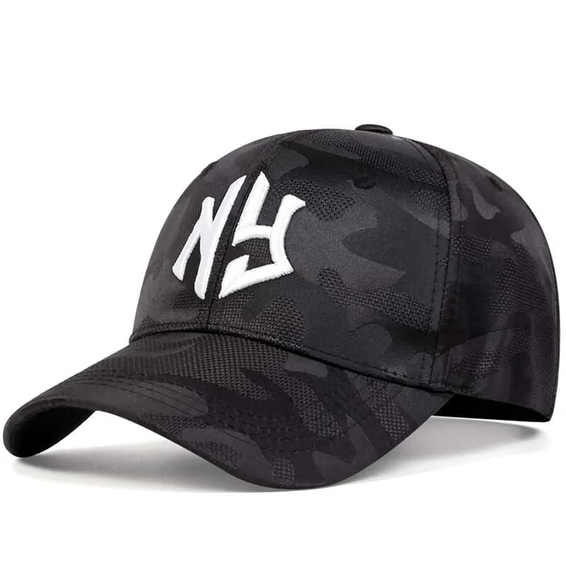 Casquette camouflage pêche brodée unisexe - Protection UV réglable printemps automne