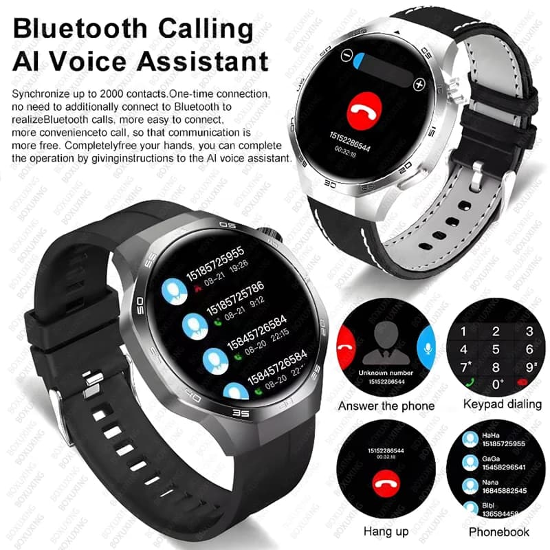 Montre connectée GT5 Pro 2025 homme AMOLED GPS NFC - Smartwatch étanche IP68 avec appels Bluetooth