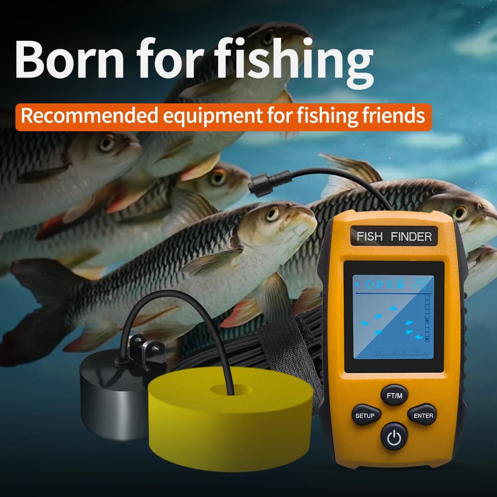 Sondeur portable FindFish smart water pour pêche sur glace et bateau, détection profondeur avec transducteur