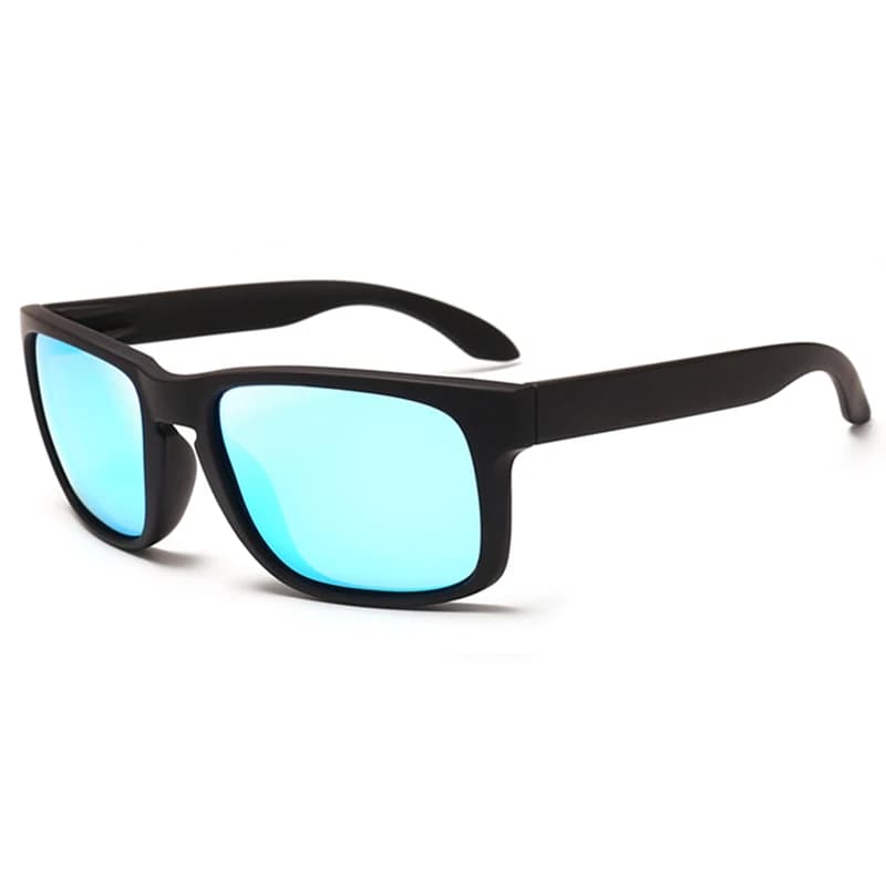 Lunettes de soleil carrées polarisées vintage homme - Sport outdoor plastique noir UV400