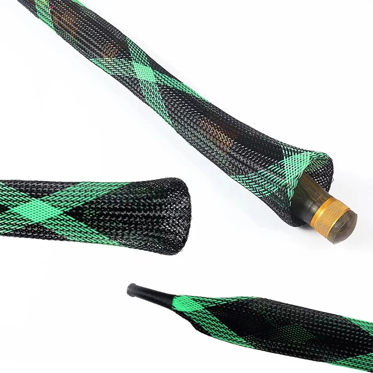 Protège canne pêche filet tressé - Housse canne spinning casting glace protection transport