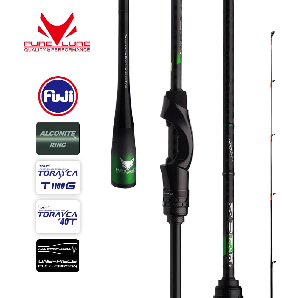 Canne PURELURE ZERO Light High Carbone pour pêche à la truite et stream bass en rivière