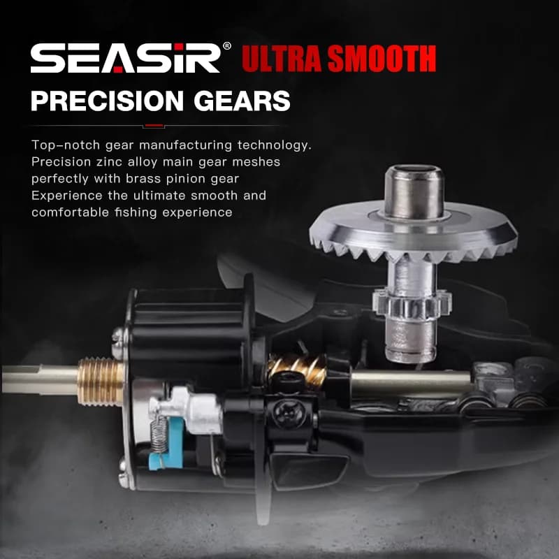 Moulinet spinning carbone Seasir P-Series Prospec 9kg drag 8+1BB pour pêche eau douce et mer