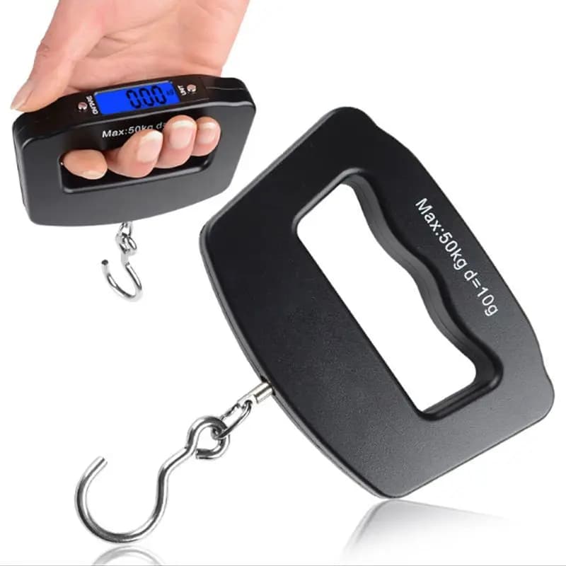 Balance numérique portable suspendue 50kg avec écran LCD rétroéclairé pour pêche et voyage