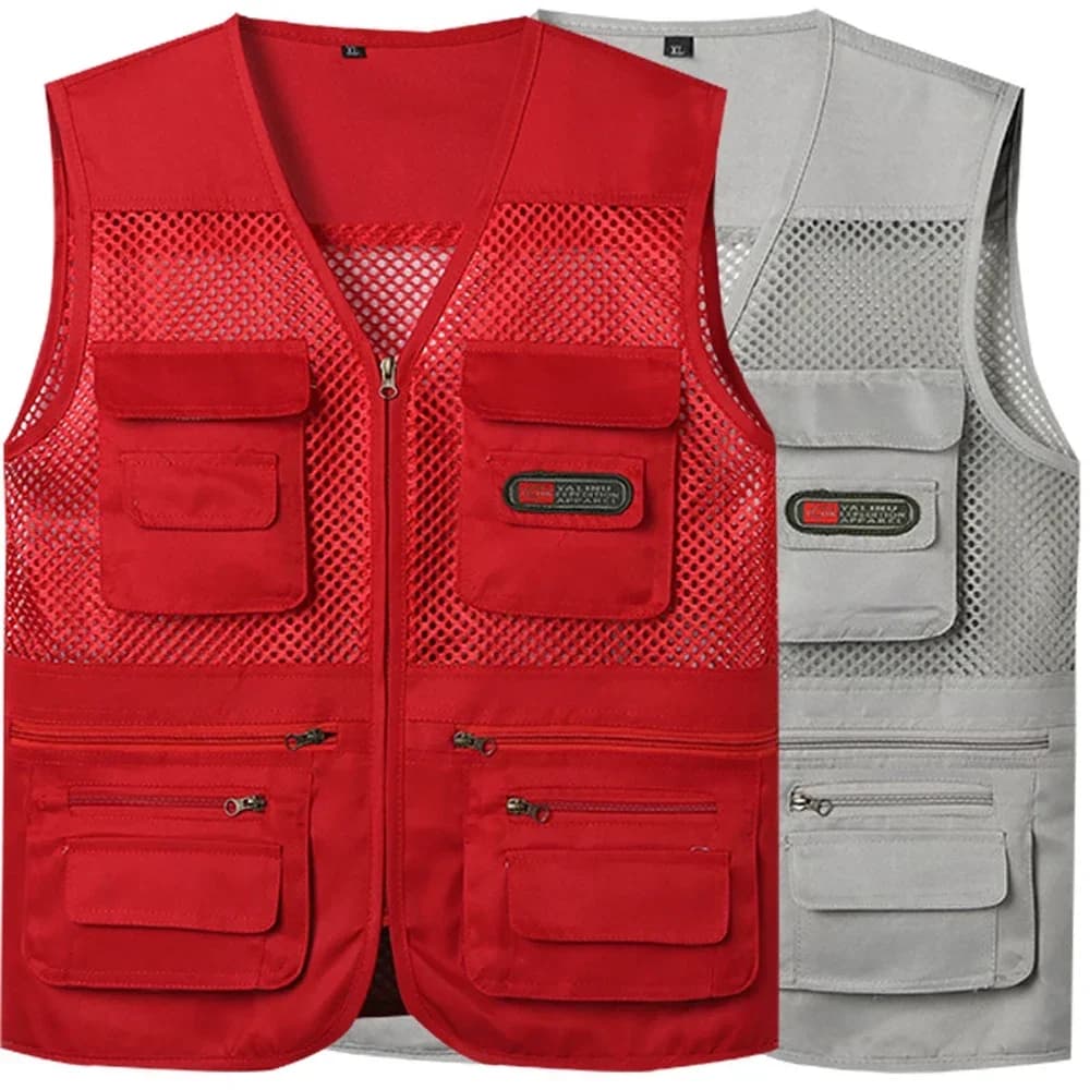 Veste pêche été légère mesh respirante multi-poches pour randonnée photographie sports outdoor
