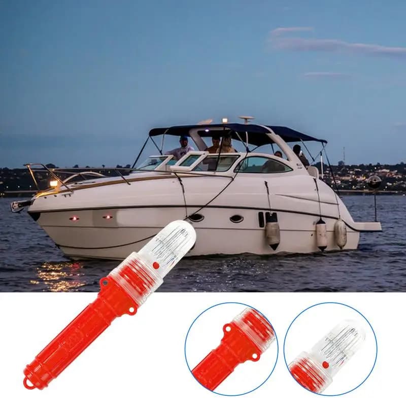 Fusées électroniques marines LED flottantes étanches pour pêche nocturne et sécurité d'urgence en bateau