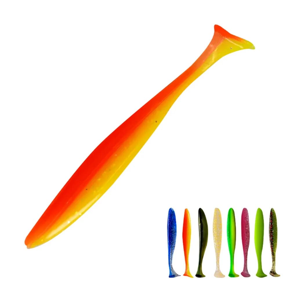 Leurre souple T Tail 55mm à 90mm - leurre silicone à queue en T pour jigging et pêche aux carnassiers