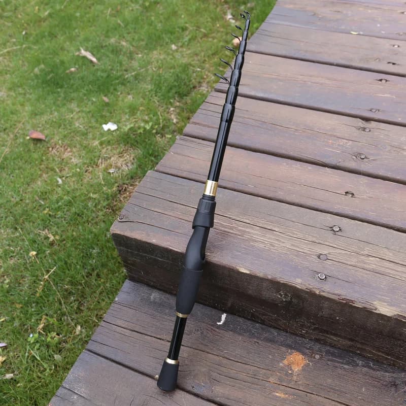 Canne télescopique Sougayilang ultralégère carbone 1.8-2.4m pour pêche spinning précise