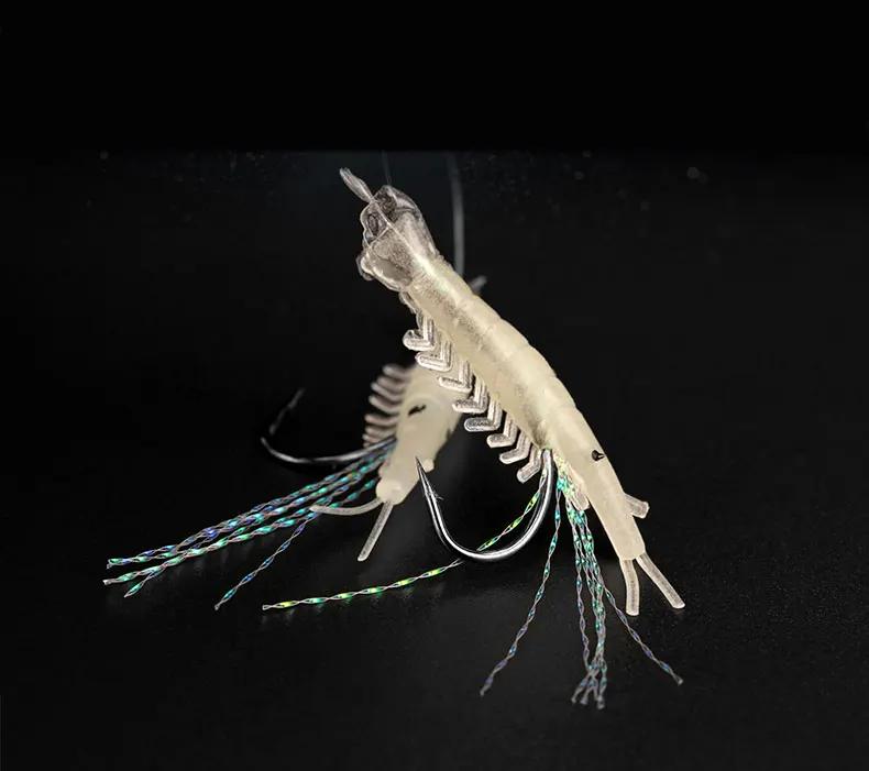 Sabiki lumineux crevettes souples pour pêche profonde - montages mer appâts phosphorescents