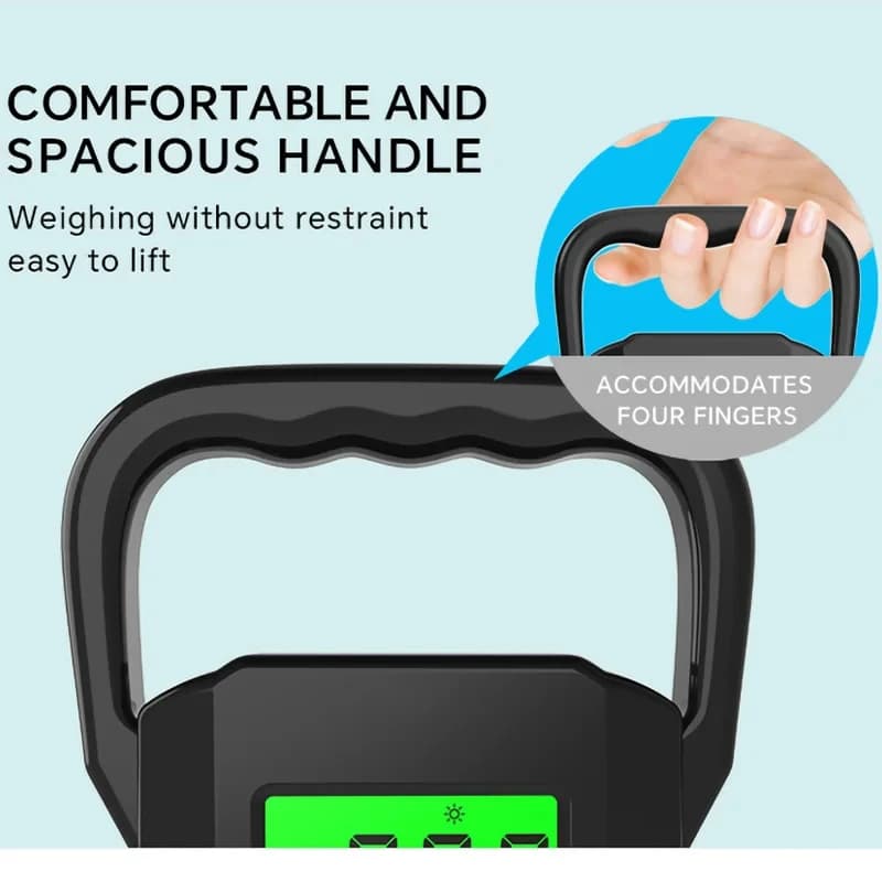 Balance numérique suspendue 60kg avec recharge USB/batterie - Outil de pesée portable pour pêche et bagages