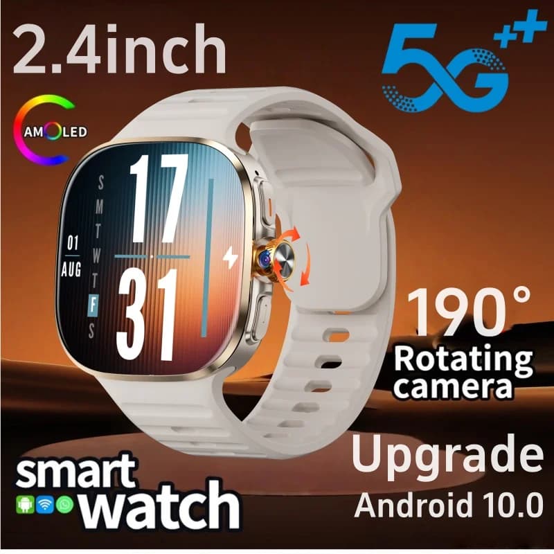 Smartwatch M99 5G avec caméra rotative 900W - GPS et boussole pour pêche en mer précise