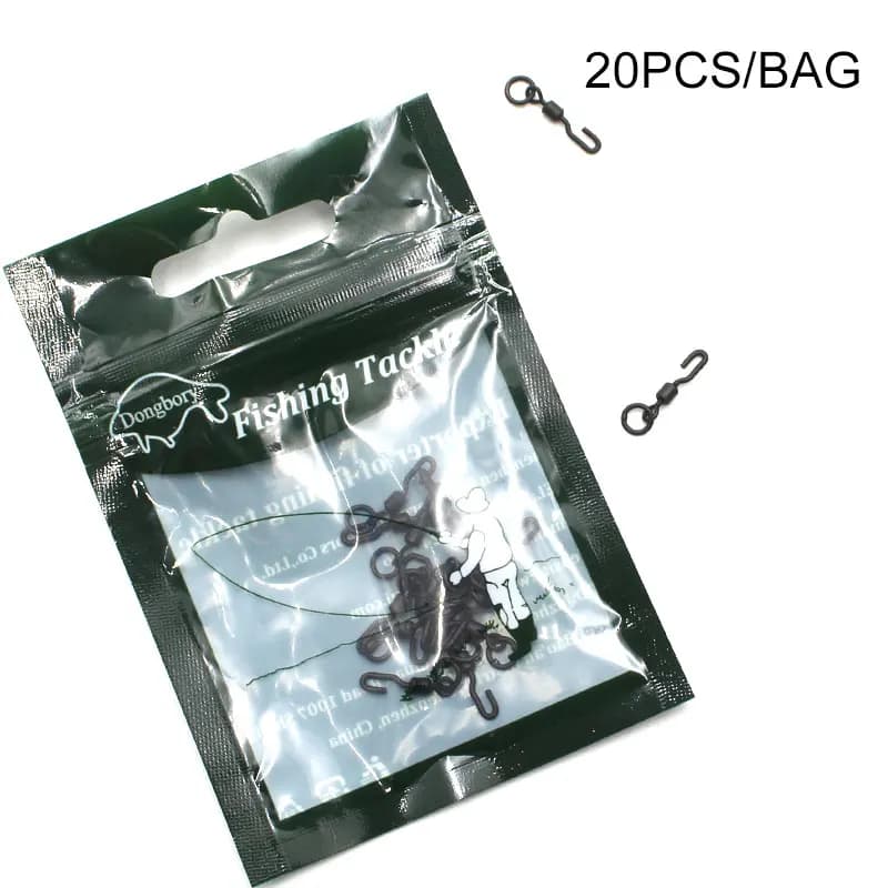 20 pièces émerillons tournants extra forts pour la pêche à la carpe, accessoires rig chod et hélice