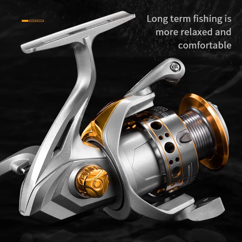 Moulinet de pêche spinning Rooblinos LD métal mer et eau douce interchangeable main pour truite carpe