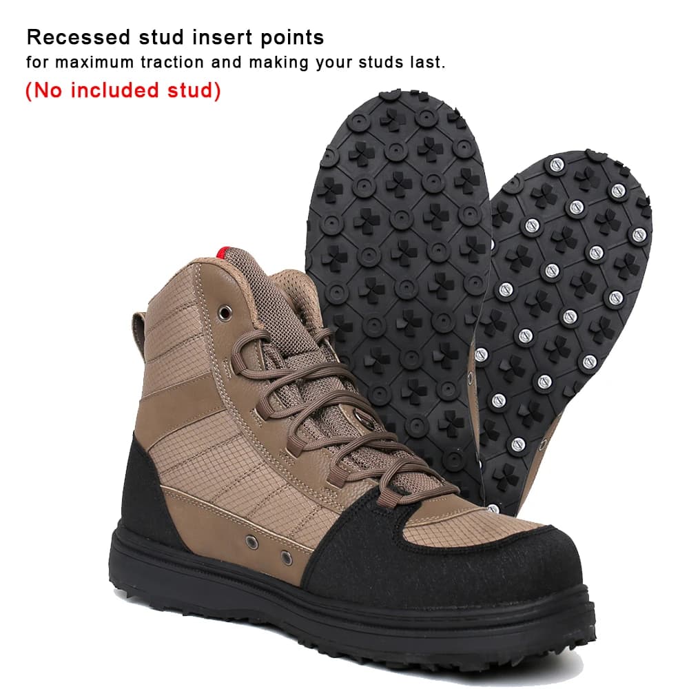 Bottes wading pêche Homme semelle caoutchouc légères antidérapantes chasse fond caoutchouc waders chaussures
