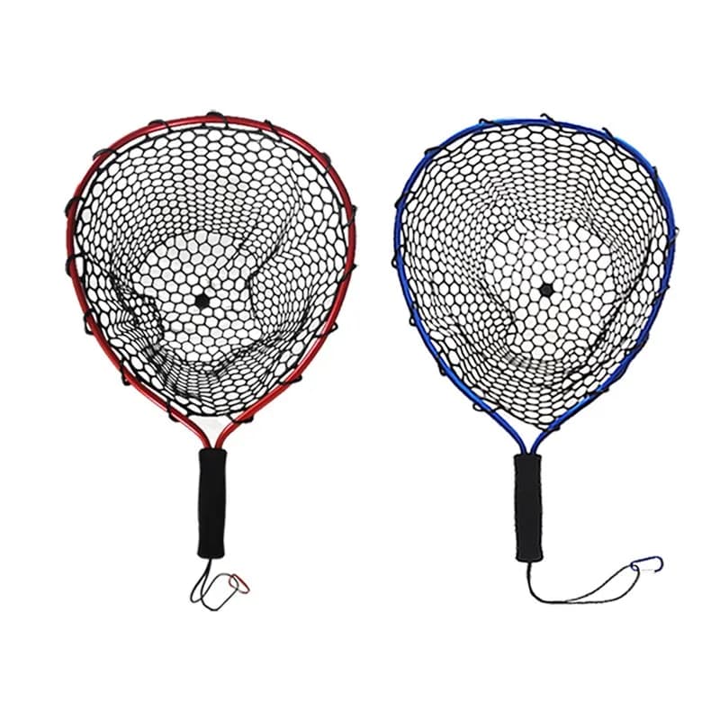 Filet de pêche portable ultra-léger en alliage aluminium - Silicone résistant à l'usure pour pêche à la mouche