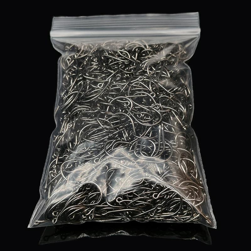 Hameçons de pêche à la carpe, 200 pièces avec œillet et ardillon, modèles 3# à 12#